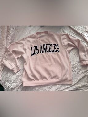 Aeropostale Pale Pink 'Los Angeles' Crewneck Sweatshirt